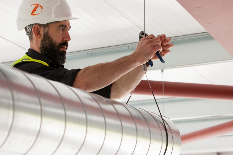 Installation of a cable system towards BREEAM & LEED accreditation